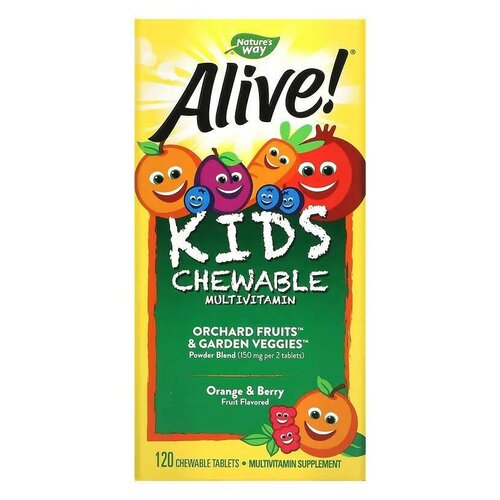    Nature's Way Alive! Kids chewable multivitamin, 250 , 120 .  -     , -  