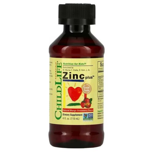 ���� ChildLife Essentials Zinc Plus �-� �/��. ������ ��., 118 ��, 270 �, 1 ��., �����, ��������