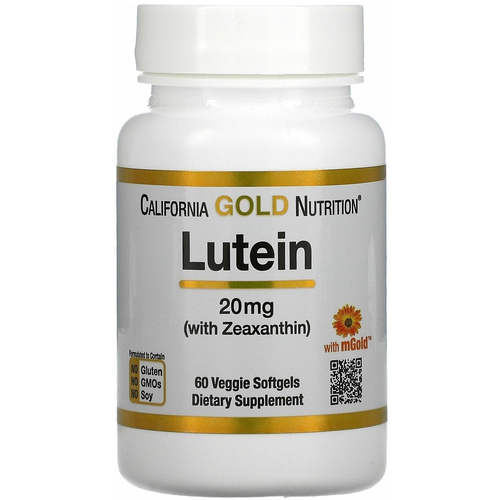    California Gold Nutrition Lutein with Zeaxanthin, 50 , 20 , 60 .  -     , -  