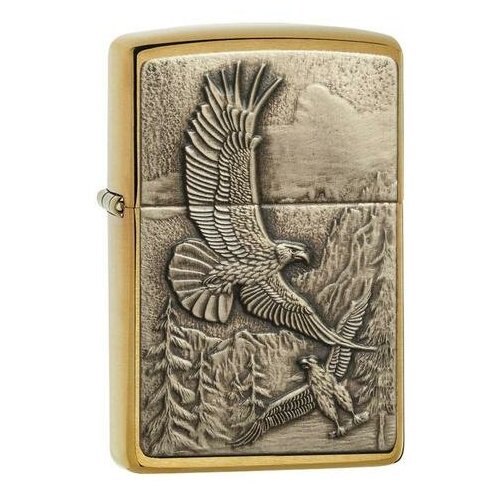     ZIPPO Eagles,   Brushed Brass, /, , , 38x13x57 