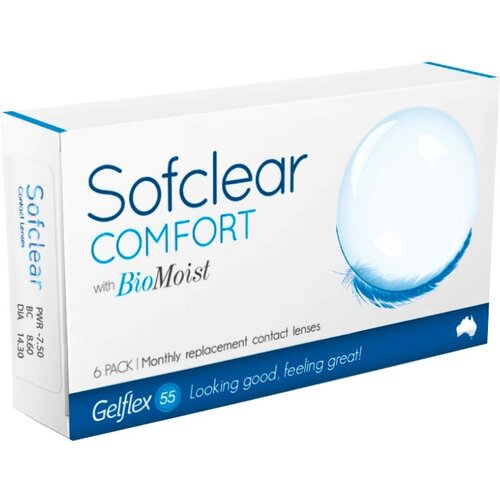     Gelflex Sofclear Comfort with BioMoist, 6 ., R 8,6, D -0,5  -     , -  