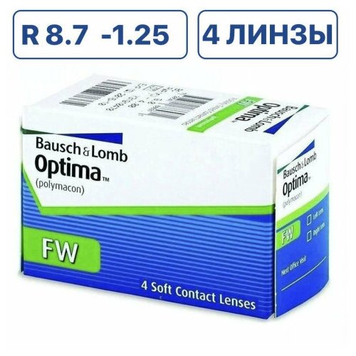     Bausch & Lomb Optima FW, 4 ., R 8,7, D -1,25  -     , -  