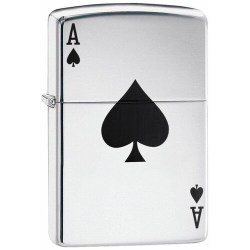     ZIPPO Simple Spade Design   High Polish Chrome, /, ,   -     , -,   