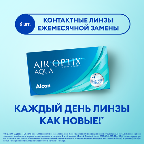     Alcon Air optix Aqua, 6 ., R 8,6, D -4,25, 1 .  -     , -  