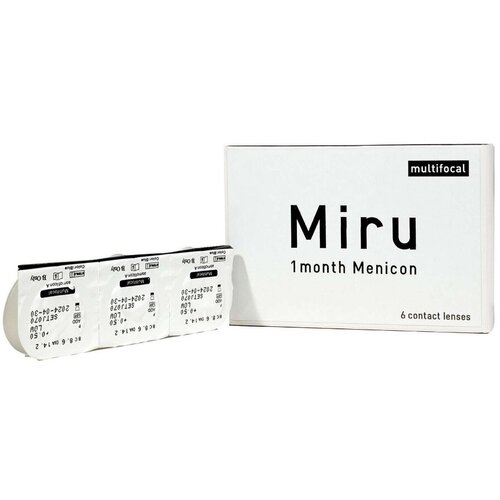     Menicon Miru 1month Multifocal, 6 ., R 8,6, D -3, ADD:   -     , -  