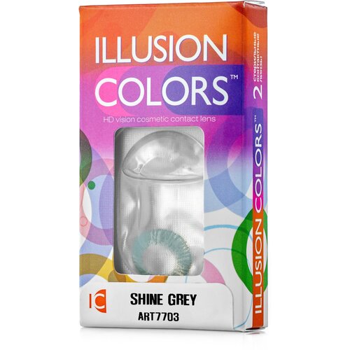     ILLUSION Colors Shine, 2 ., R 8,6, D -0,5, grey  -     , -  