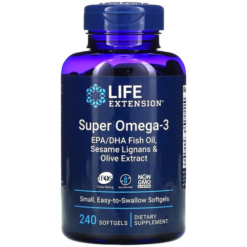 ���� ������� Life Extension Super Omega-3 EPA/DHA with Sesame Lignans & Olive Extract, 280 �, 250 ��, 240 ��.