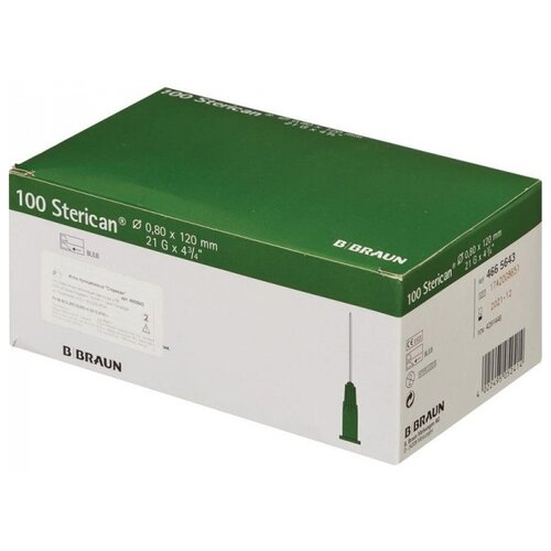 ���� ���� ������������ B. Braun Sterican, 120 �� x 0.8 ��, ������: 21G, 100 ��.