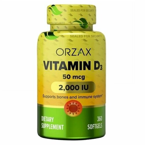 ���� Orzax Vitamin D3 2000IU / ������ ������� �3 2000�� 360 ������