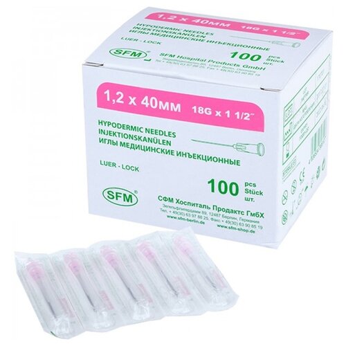 ���� ���� ������������ SFM ����������� ����������, 40 �� x 1.2 ��, ������: 18G, 100 ��.