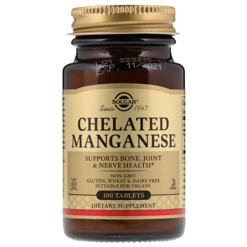 ���� Solgar Chelated Manganese ���., 500 �, 100 ��.
