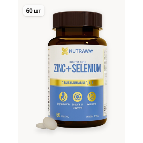 ���� �������� ZINC + SELENIUM Nutraway ��� ���� + �����+ ������� �, �, � 60 ��������