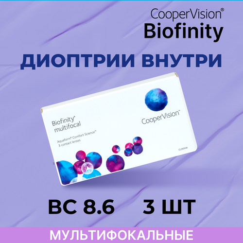 ���� ���������� ����� �� ����� CooperVision Biofinity Multifocal, 3 ��., R 8,6, D -7, 1 ��.