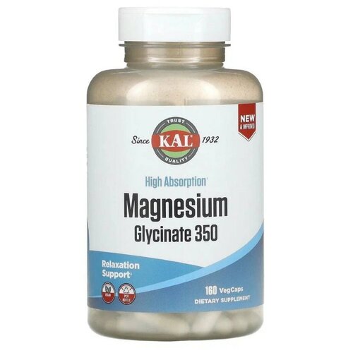    KAL Magnesium Glycinate, Vegcaps , 260 , 350 , 160 .  -     , -  