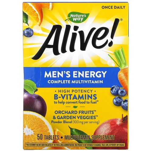    Nature's Way Alive! Men's Energy Complete Multivitamin, 140 , 140 , 50 .  -     , -  