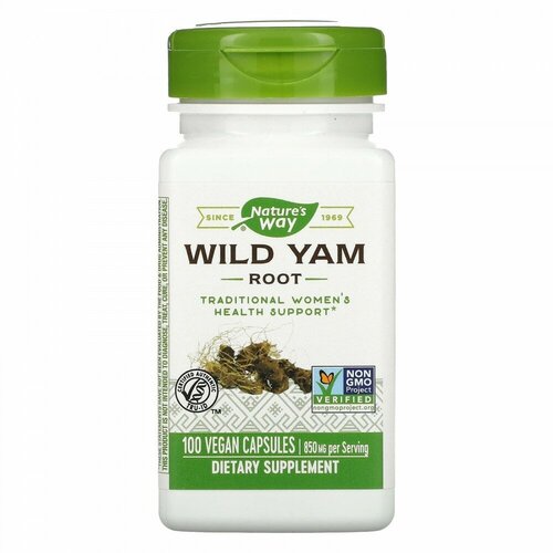 ���� Nature s Way, Wild Yam Root, 425 mg, 100 Vegan Capsules