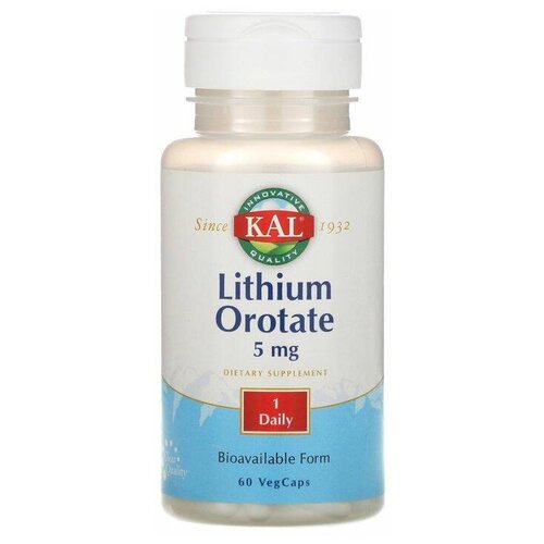    KAL Lithium Orotate, 60 , 5 , 60 .  -     , -  