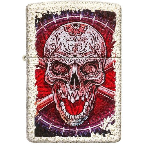 ���� ���������� ��������� ZIPPO Classic 49410 Skull Design � ��������� Mercury Glass - �����
