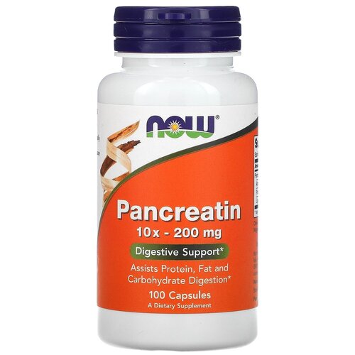    NOW Pancreatin 10X, 80 , 80 , 200 , 100 .  -     , -  