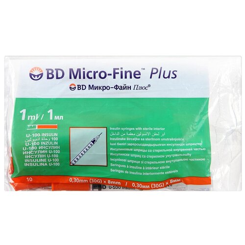     BD Micro-Fine Plus U-100 , 8  x 0.3 , : 30G, 1 , 10 .  -     , -  