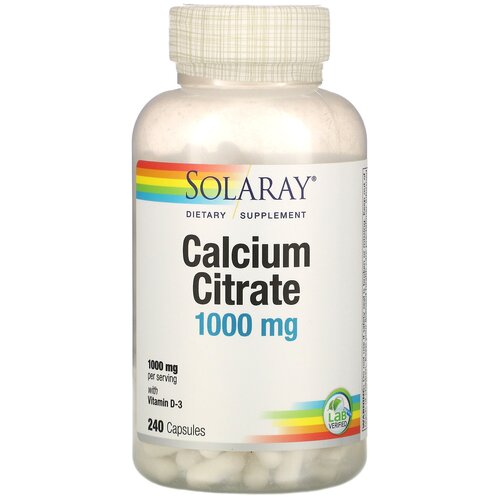   Solaray - Calcium Citrate with Vitamin D-3 1000  (240 ) -            -     , -  