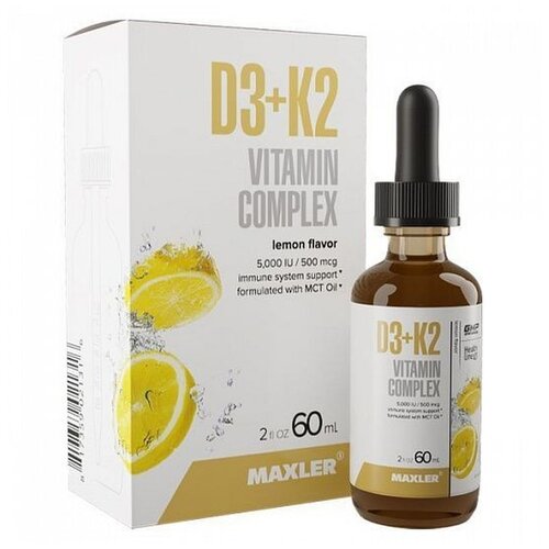 ���� MAXLER D3+K2 Vitamin Complex ��., 60 ��, 120 �, �����