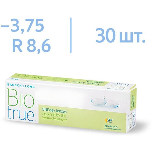     Bausch & Lomb Biotrue ONEday, 30 ., R 8,6, D -3,75, 1 .  -     , -  