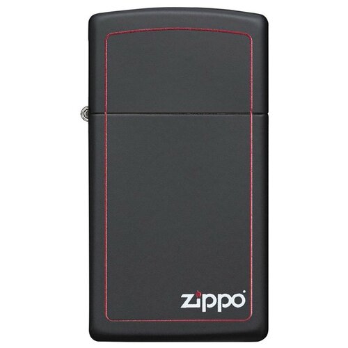 ���� Zippo Slim ��������� ���������� Logo Border Black Matte 1 ��. 1 ��. 55 �