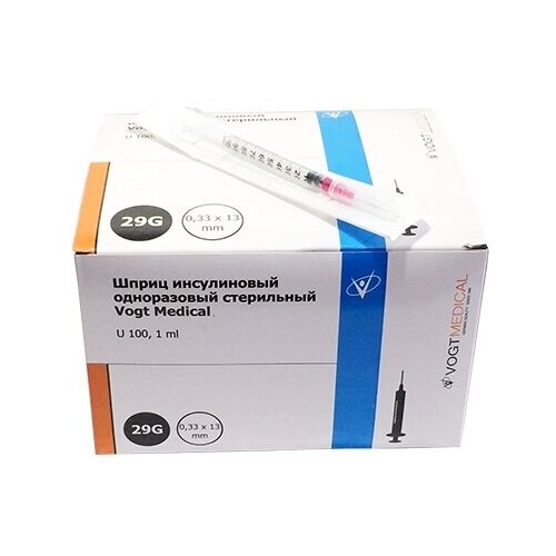     VOGT MEDICAL U-100 , 13  x 0.33 , : 29G, 1 , 100 .  -     , -  