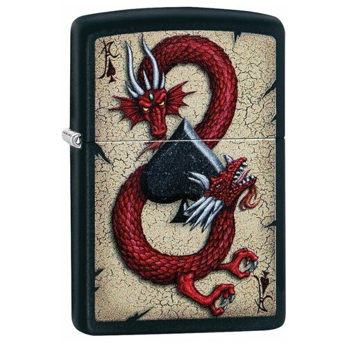      ZIPPO Classic 29840 Dragon Ace Design   Black Matte       -     , -,   