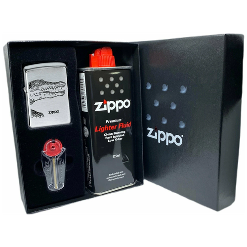   Zippo          Alligator Brushed Chrome 3 . 1 . 125  530   -     , -  