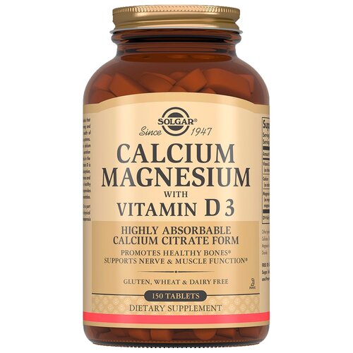   Solgar Calcium Magnesium with Vitamin D3 ., 200 , 150 .  -     , -  