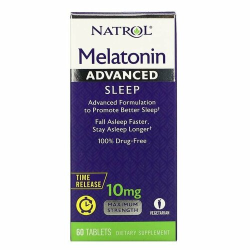    Natrol Melatonin Advanced Sleep Time Release, 10 , 60 .  -     , -  