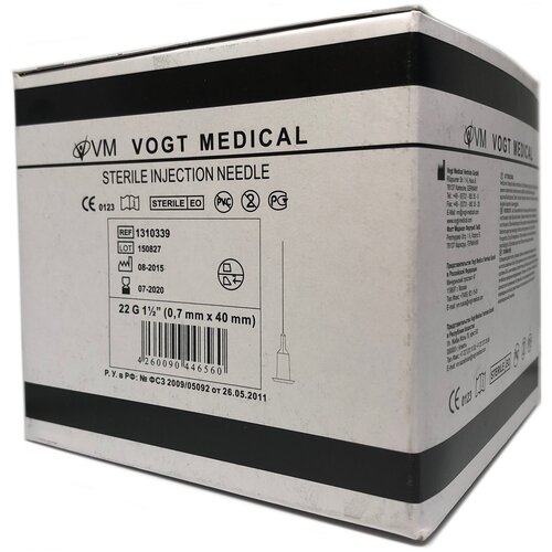     VOGT MEDICAL    , 40  x 0.7 , : 22G, 100 .  -     , -  