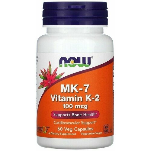   NOW Vitamin K-2 (MK7) 100 mcg 60 vcaps  -     , -  