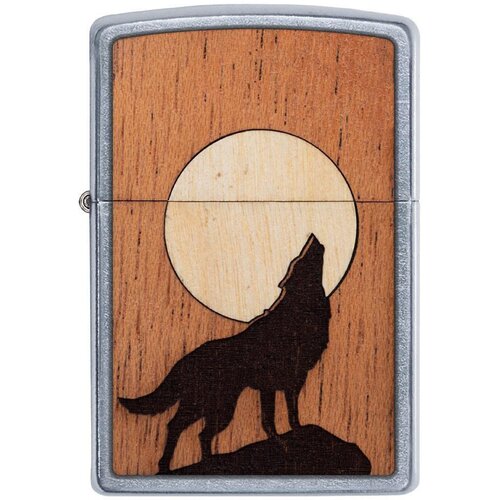      ZIPPO WOODCHUCK 49043 Howling Wolf   Street Chrome -    -     , -,   