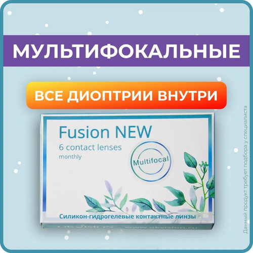     OKVision Fusion New Multifocal, 6 ., R 8,6, D -0,5, ADD: , ADD: +1.50 D  -     , -  