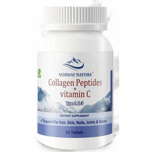   Norway Nature Collagen Peptides + Vitamin C (Type 1 & 3) 60  (Norway Nature)  -     , -  