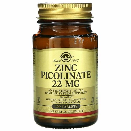 ���� Zinc Picolinate 22 mg 100 �������� ���� Solgar