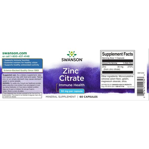   Zinc Citrate, 30 , 100 , 60 , 60 .  -     , -  