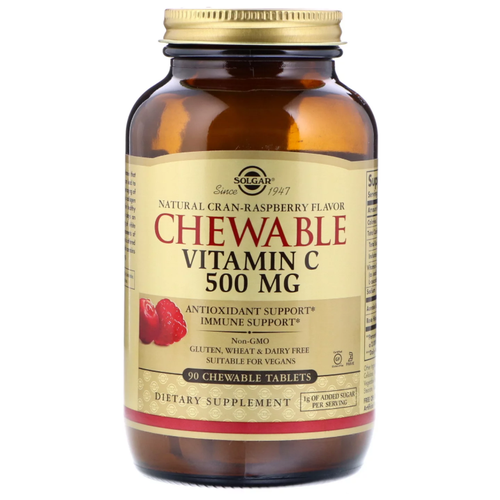 ���� Solgar Chewable Vitamin C Natural Cran-Raspberry Flavor ���. ���., 500 ��, 250 ��, 800 �, 90 ��., ������