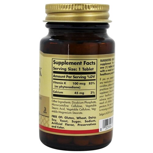 ���� Solgar Vitamin K (phytonadione) ���., 100 ���, 200 �, 100 ��.