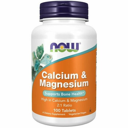   Now foods Calcium & Magnesium 100   -     , -  