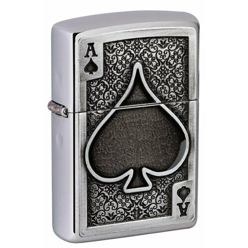   ZIPPO Ace Of Spades   Brushed Chrome, /, , 38x13x57 