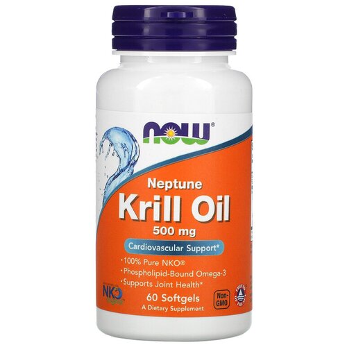   NOW Foods Neptune Krill Oil Cardiovascular Support 500 mg, 60 softgels,      , 500 , 60    -     , -  