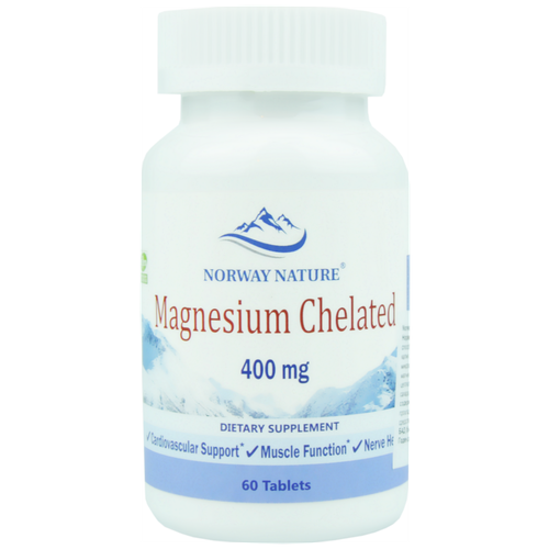    Norway Nature Magnesium Chelated, 100 , 400 , 60 .  -     , -  