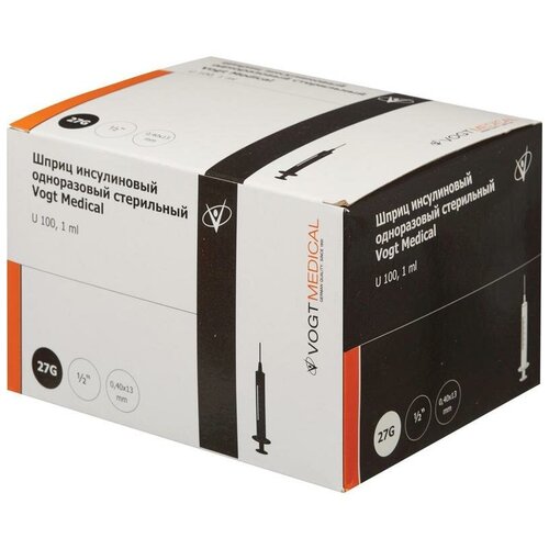     VOGT MEDICAL U-100 , 13  x 0.4 , : 27G, 1 , 100 .  -     , -  