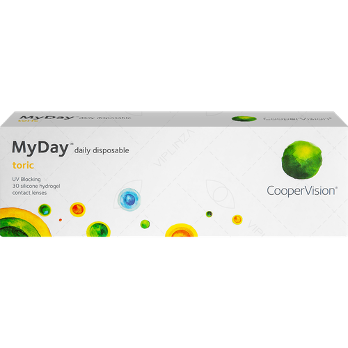     CooperVision MyDay daily disposable toric, 30 ., R 8,6, D -1,75,CYL:-1,25,A:100, , 1 .  -     , -  