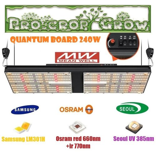   Premium Quantum board 240w Samsung LM301H NEW OSRAM V4 660nm+IR LG SEOUL UV 385nm (     ,   240  )  -     , -,   