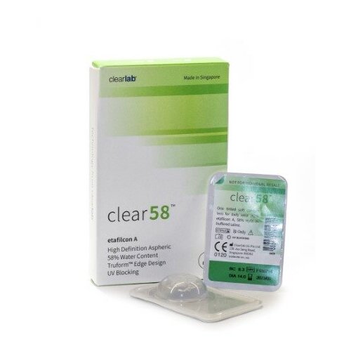     Clearlab Clear 58, 14 , 6 ., R 8,7, D -3,25, , 1 .  -     , -  